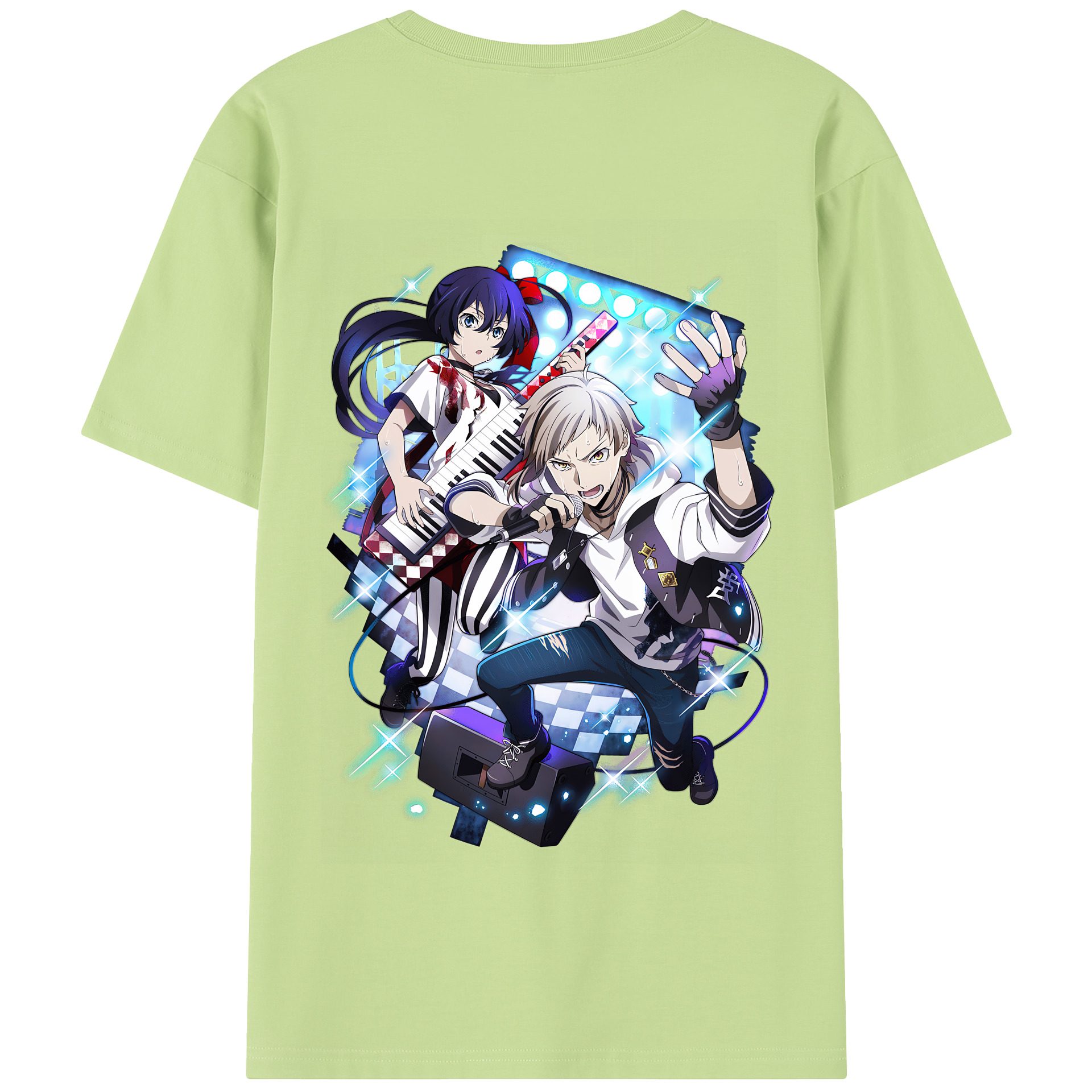 （画像用） 文豪ストレイドッグス Bungo Stray Dogs 綿100％半袖Tシャツ（背面プリント）